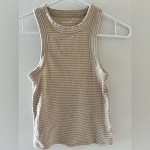Cream and white stripes tank top